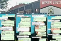 Tanggkapan layar percakapan di aplikasi WhatsApp.