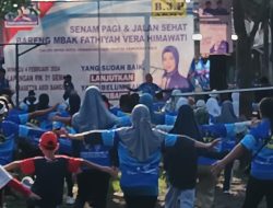 Hj.Fathiyah Vera Himawati Caleg DPRD Kota Semarang, Senam Pagi dan Jalan Sehat Bersama Warga Gemah Pedurungan