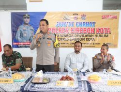 Kapolres Cirebon Kota Bersama Dandim 0614/Kota Cirebon Gelar Jum’at Curhat