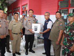 Pastikan Sarana dan Prasarana Aman, Kapolres Cirebon Kota Tinjau Gudang Logistik KPU Kecamatan Gunung Jati