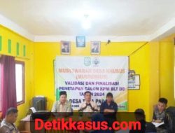 Pemdes Taba Padang Musdesus pada Calon Penerima BLT-DD di TA 2024