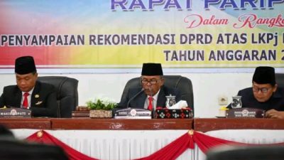 DPRD Humbahas sampaikan Rekomendasi atas LKPj Bupati Humbahas 2023