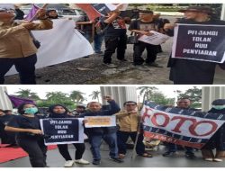 Koalisi Penyelamat Pilar Demokrasi di Jambi Demo Tolak RUU Penyiaran