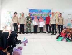 Satgas TMMD 120 Kodim Bojonegoro, PMI dan Tagana Sosialisasikan Sekolah Siaga Bencana