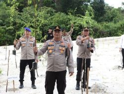 Rehabilitasi Lahan Kritis, Polres Bangka Tengah Tanam Pohon Serentak