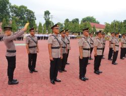 3 Pejabat Yaitu Para Kasat Dan 6 Pejabat Utama Polsek, Dan Jajaran Polres Aceh Tamiang, Di Sertijabkan Oleh Kapolres Aceh Tamiang.