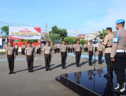 Kapolres Lhokseumawe Pimpin Upacara Kenaikan Pangkat 24 Personil.