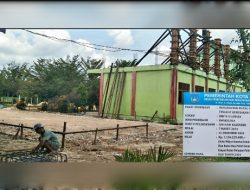 Diduga Pekerjaan Proyek Gedung Bangunan Ruangan Areal SMP Negeri 3 Langsa