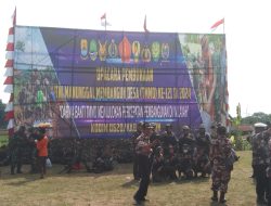 Kegiatan upacara Pembukaan TNI manunggal Membangun Desa TMMD Ke 121 TA 2024 Didesa Kubang Kec Talun Kab Cirebon