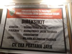 Proyek Dinas PUPR Indramayu di Jalan Desa Pagirikan Minim Informasi, Anggaran tidak Ditampakkan