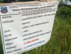 Baru Selesai, Jalan Lorong H Jamil, Mengalami Retak