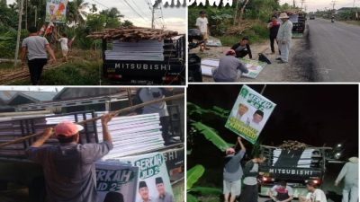 Targetkan Kemenangan Dua Periode, DPC PKB Tanjab Barat, Memasang Ratusan Baleho UAS-Katamaso