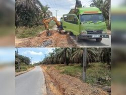 Demi Kelancaran Beraktivitas Masyarakat Pemkab Tanjabbbarat laksanakan Pelebaran Jalan