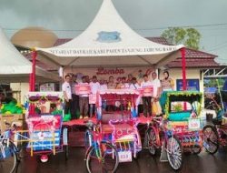 Memperingati HUT Hari Lalu Lintas Bhayangkara ke-69, Polres Tanjab Barat Menggelar Lomba Becak Hias