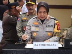 Miras Hasil KRYD dan Tipiring Polresta Cirebon, Kejaksaan dan Pengadilan Negeri Cirebon, Dimusnahkan