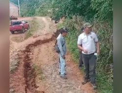 Jalan Poros Desa Pasar Jumat Terancam Longsor Panjang, Dinas PUPR Cek Lokasi