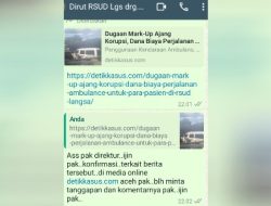 Ke 3 Pejabat Pentolan Di RSUD Langsa, Beberapa Kali Di Lakukan Konfirmasi Oleh Wartawan Media Online Ini