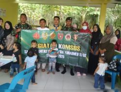 Sat-Gas Pamtas Yon Armed 11 Kostrad Gelar Imunisasi Dan Edukasi Gizi Anak Di Sebatik Barat