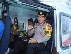 Waka Polda Aceh, Didampingi 4 PJU Polda Aceh Pantau Situasi Kamtibmas Di Lhokseumawe Gunakan Helikopter