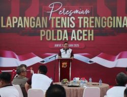 Irjen Achmad Kartiko, Resmikan Lapangan Tenis Trengginas Polda Aceh