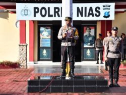 Polres Nias Melaksanakan Upacara Hari Kesadaran Nasional Bertempat di Halaman Mako Polres Nias