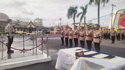 Acara Sertijab di Polres Tanjab Barat Berjalan Penuh Khidmat dan Hidayah