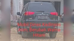 Dugaan Tidak Terima, No-Pol Plat Berwarna Merah Mobil Dinas Sosial, Berubah-Rubah Menjadi Berwarna Satria Baja Hitam RX