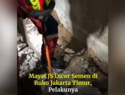 Sadis..!!!..Mayat Seorang Pria Berinisial “JS”, Di Temukan Tewas Di Dalam Coran Semen, Di Belakang Ruko Kawasan Pulo Gadung.