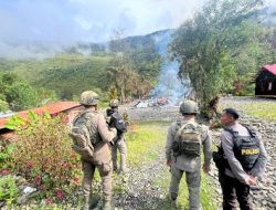 Rumah Kosong Di Puncak Jaya, Di Bakar, Aparat Lakukan Penyelidikan.