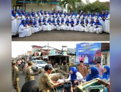 Dibulan ramadhan penuh hikmah dan hidayah, Fadillah Sadat bersama pengurus TP KK  bagi bagi takjil sekaligus bukber