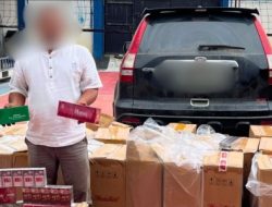 Tersangka dan Barang Bukti Kasus Rokok Ilegal diserahkan ke Kejaksaan Negeri Indragiri Hilir