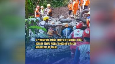 Longsor di Jalur Cangar – Pacet Mojokerto 10 Orang Meninggal Dunia