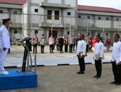 Bupati Inspektur Upacara Pada Peringatan HUT ke-80 RI Di Rutan Humbahas.