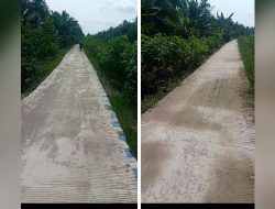 Kondisi Proyek Jalan Parit 4 darat retak dan terkupas APB-P hingga DAU 2025 Lura Di  Konfirmasi bungkam!!