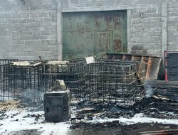 Kebakaran Gudang PT.  Jaya Etika Beton di Bulaklo Balen, Bojonegoro Diduga Kelalaian Kerja
