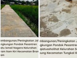 Diduga Lemah Pengawasan, Jalan Ratusan Juta di Dua Pondok Pesantren Retak dan Terkupas!!